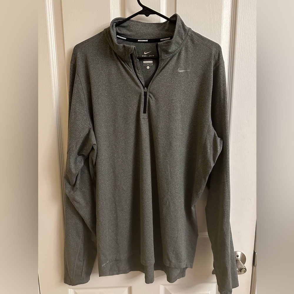 Nike Running Dri-fit Grey Quarter-zip